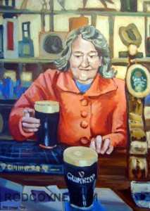 "Mrs Brown's Creamy Dreaminess" 65x90cm, oil on canvas, €1900 at “Arthur’s Day – Guinness on Canvas” Balla Ban Art Gallery, Dublin, 23rd – 25th Sept 2010